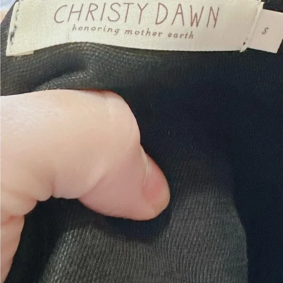 Christy Dawn Black Dress with White Accents - Picture 4 of 4